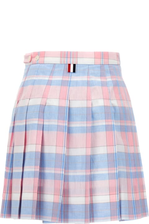 Thom Browne for Women Thom Browne Check Pleated Skirt