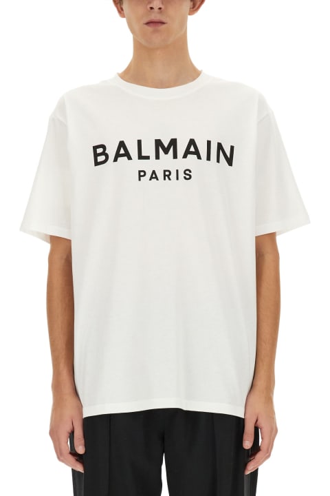 Balmain Clothing for Men Balmain Logo Print T-shirt