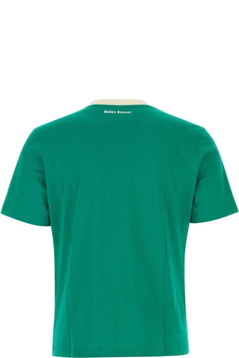 Wales Bonner Clothing for Men Wales Bonner Green Cotton Resilience T-shirt