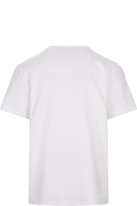 Topwear for Men Alexander McQueen White T-shirt With Two-tone Logo