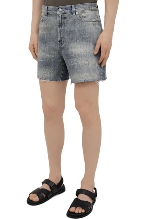 Homeware Saint Laurent Denim Destroyed California Shorts