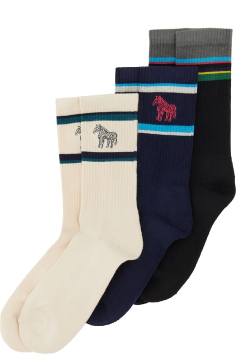 Underwear for Men PS by Paul Smith Set Of Three Socks With Logo