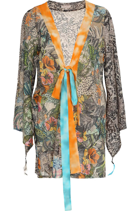 Anjuna Clothing for Women Anjuna Charlotte Printed Cotton Kimono-top