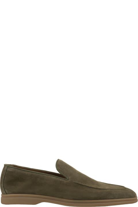 Doucal's for Men Doucal's Military Green Suede Loafers