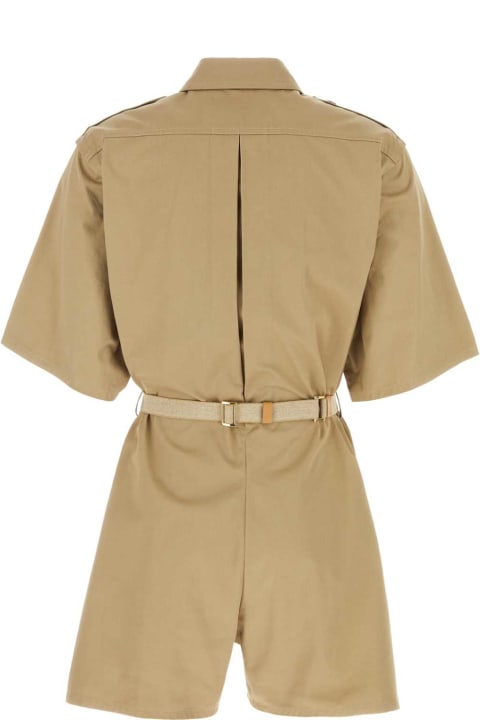 Jumpsuits for Women Prada Khaki Cotton Jumpsuit