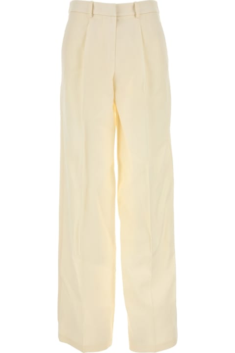 Homeware Magda Butrym Cream Wool Blend Wide-leg Pant