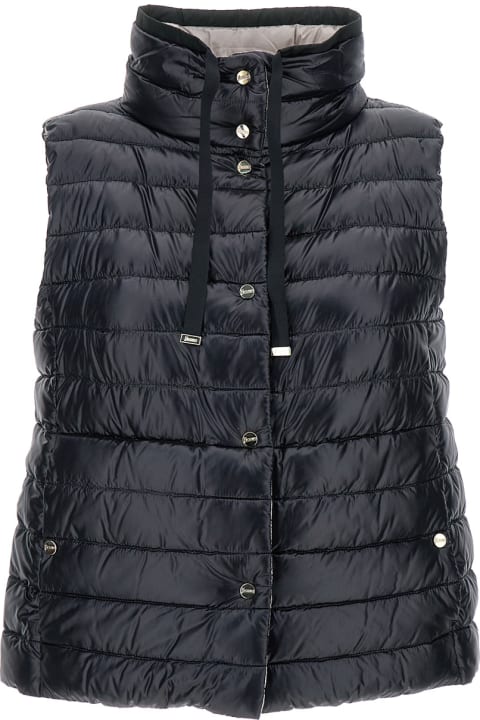 Herno for Women Herno Black Reversible Padded Quilted Gilet In Polyester Woman