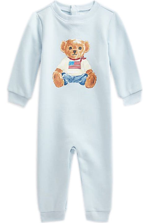 Bodysuits & Sets for Baby Boys Ralph Lauren Polo Bear Jumpsuit In Sweatshirt