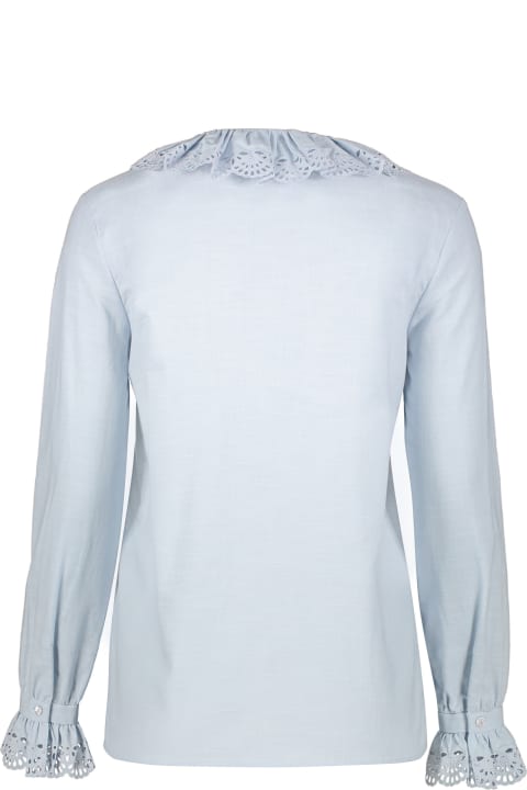 Topwear for Women Celine Embroidered Cotton Blouse