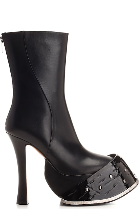 أحذية برقبة لـ السيدات Alexander McQueen H.boot S.leather Fruit Matt