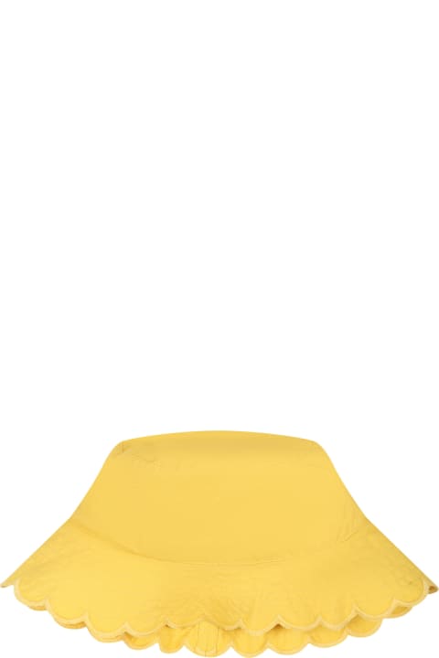 Accessories & Gifts for Baby Girls Stella McCartney Kids Yellow Hat For Baby Girl