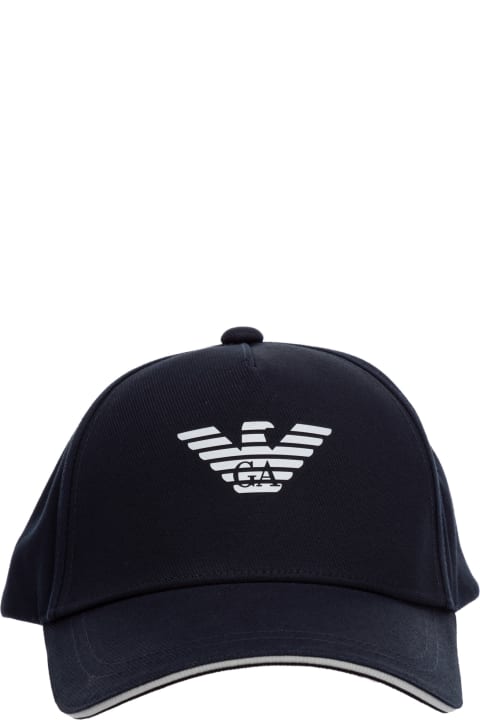 Hats for Men Emporio Armani Eagle Baseball Cap