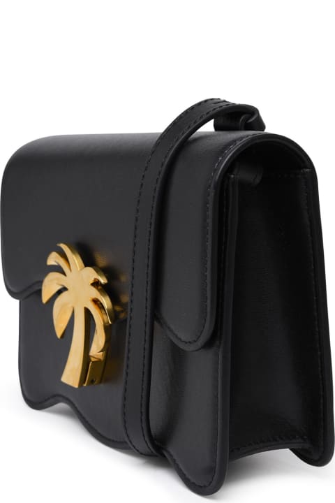 Fashion for Women Palm Angels Black Leather 'palm Beach' Bag