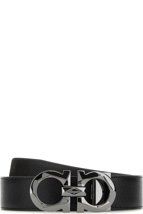 Homeware Ferragamo Black Leather Belt