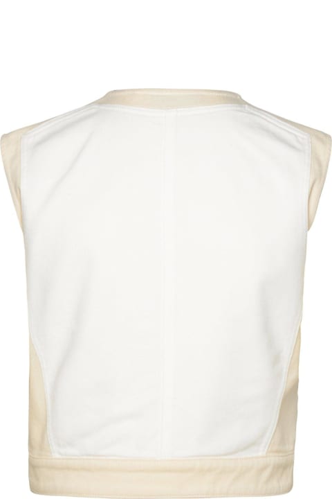 SportMax Sweaters for Women SportMax 'salita' White Cotton Vest