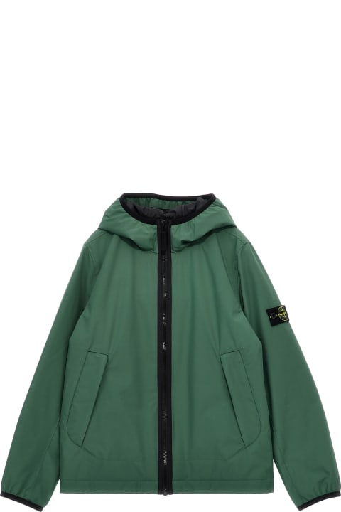 Stone Island Junior لـ Kids Stone Island Junior Logo Badge Hooded Jacket