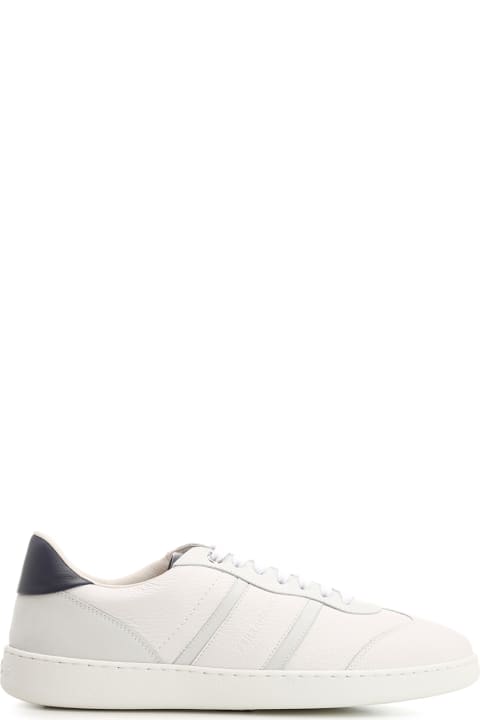 Ferragamo Sneakers for Women Ferragamo White Sneakers With Blue Heel Tab