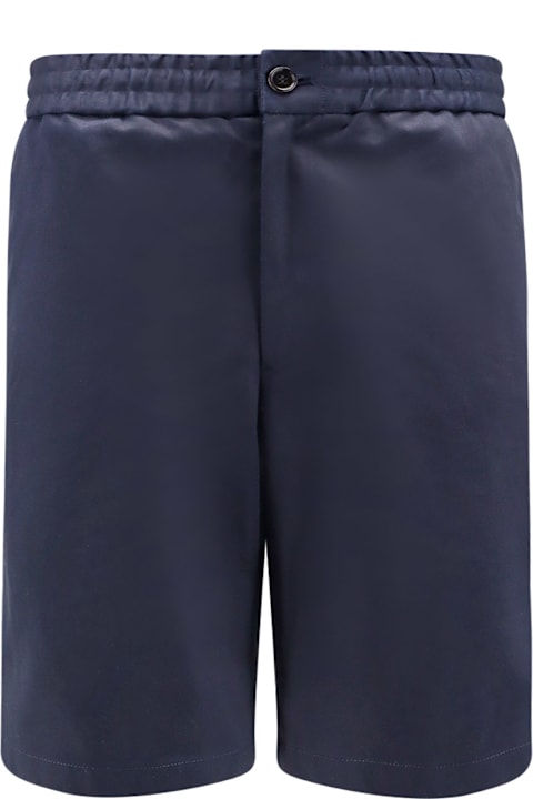 Ami Alexandre Mattiussi لـ Kids Ami Alexandre Mattiussi Cotton Bermuda Shorts With Elastic Detail