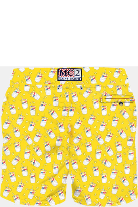 Homeware MC2 Saint Barth Man Light Fabric Swim Shorts With Estathé Print | Estathe
® Special Edition