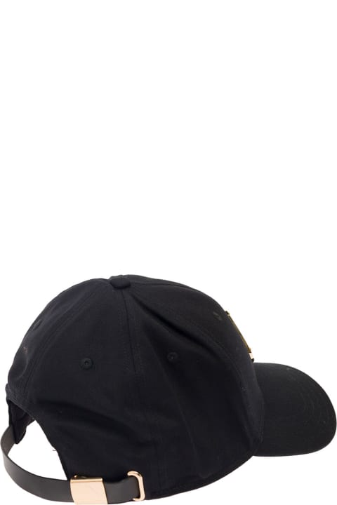 Moose Knuckles Hats for Men Moose Knuckles Black Baseball Cap With Logo Detail In Cotton Man