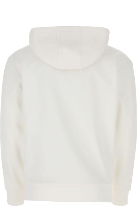 White Cotton Blend Sweatshirt