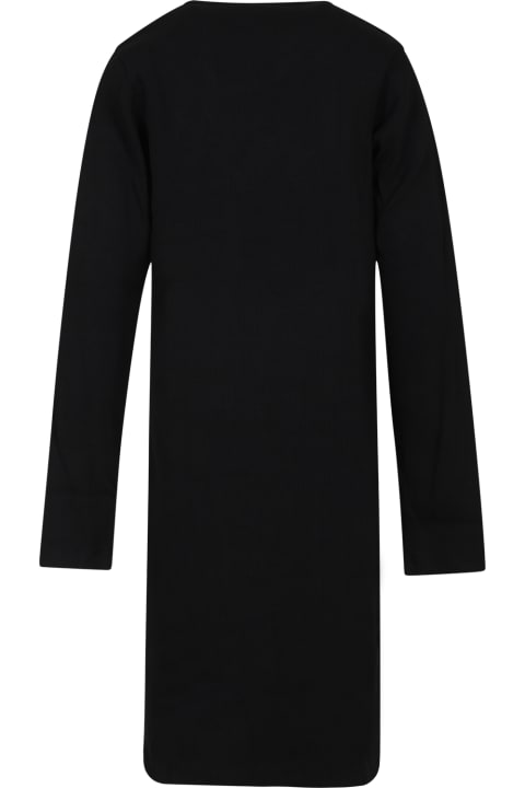 ガールズ Calvin Kleinのワンピース＆ドレス Calvin Klein Black Dress For Girl Wih Logo
