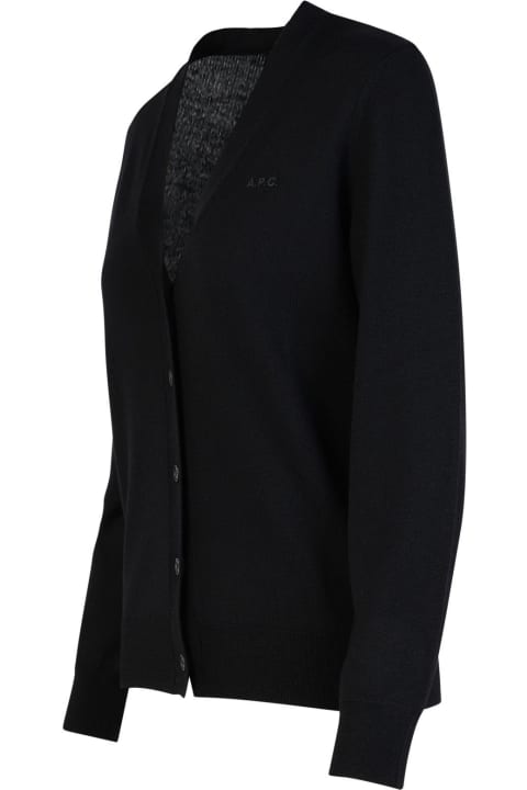 A.P.C. Sweaters for Women A.P.C. 'salome' Black Wool Cardigan