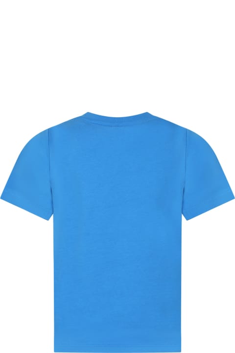 Stella McCartney Kids Stella McCartney Kids Blue T-shirt For Boy With Print And Writing