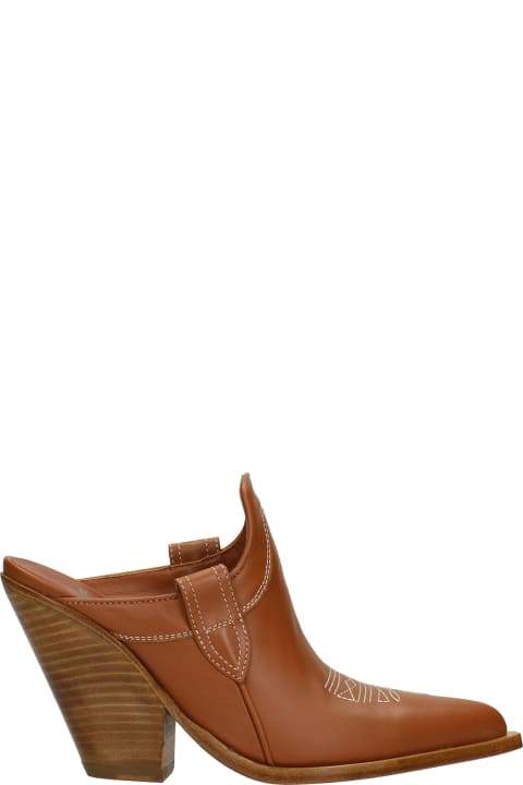 Tulum Texan Ankle Boots In Leather Color Leather