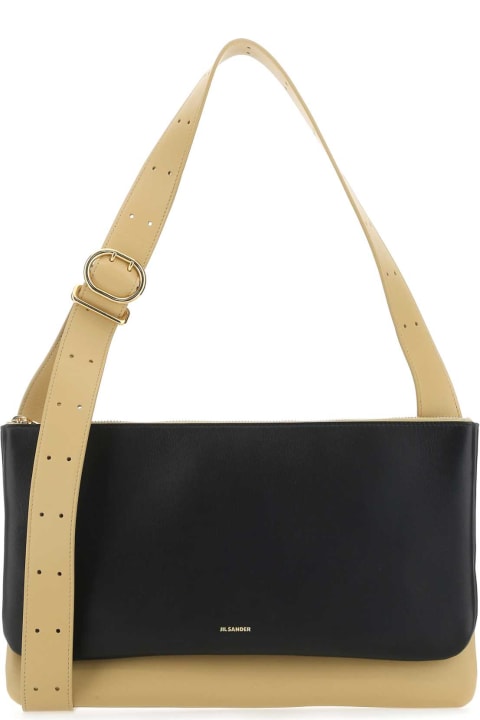 Jil Sander for Women Jil Sander Two-tone Leather Shoulder Bag