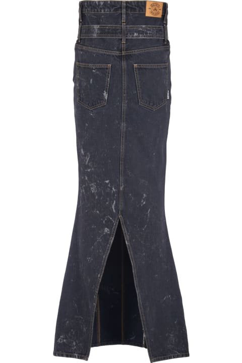 Rotate by Birger Christensen for Women Rotate by Birger Christensen Belted Long Denim Skirt