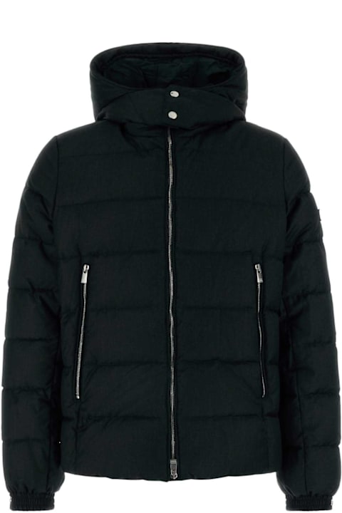 TATRAS Clothing for Men TATRAS Black Wool Blend Domiziano Down Jacket