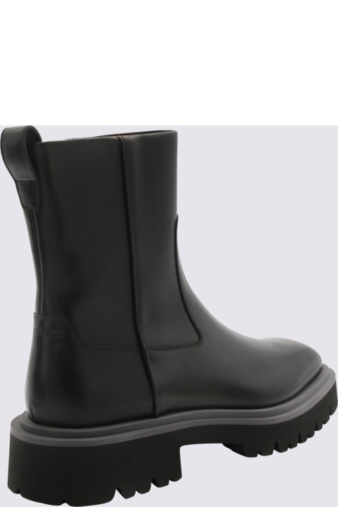 メンズ Ferragamoのシューズ Ferragamo Black Leather Boots