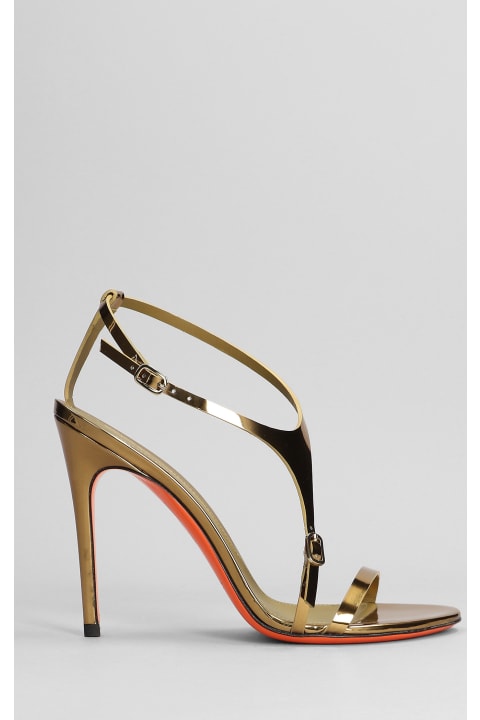Hinata  Sandals In Gold Leather