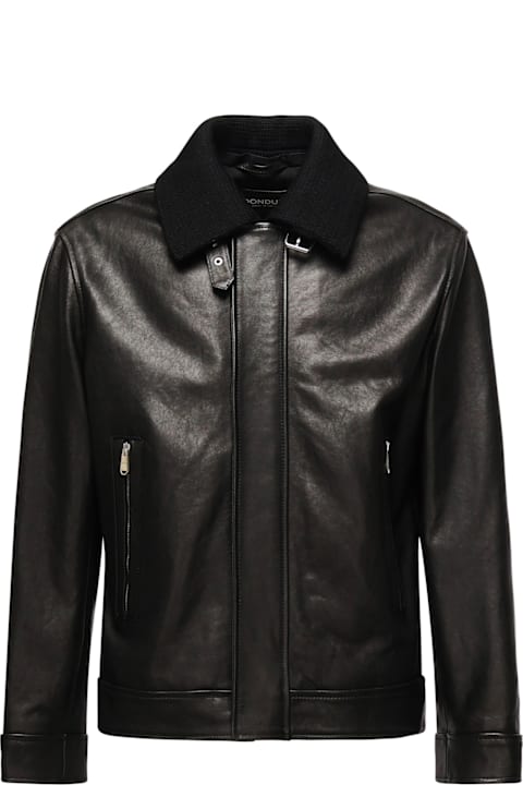 Dondup for Kids Dondup Nappa Leather Aviator Jacket