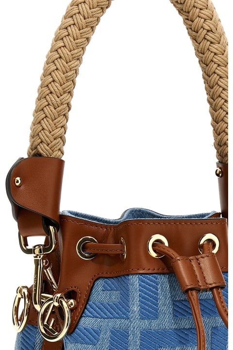 Fendi Mini Mon Tresor Logo Denim Bucket Bag, Nordstrom