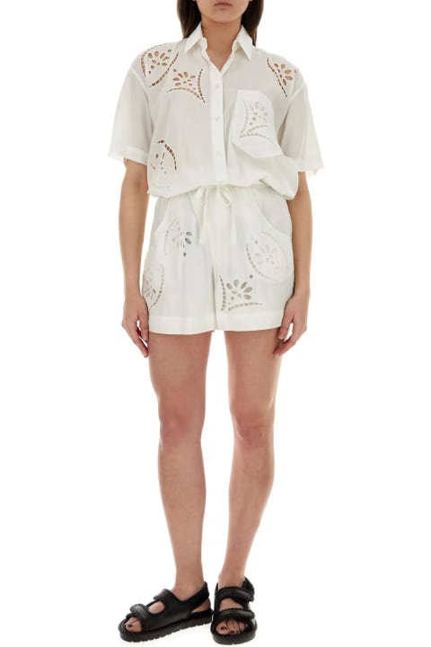 Isabel Marant for Women Isabel Marant White Modal Blend Hidea Shorts