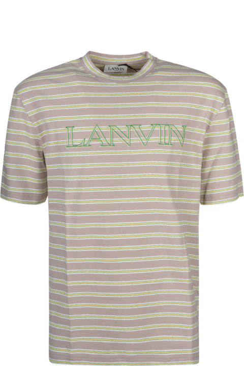 Lanvin Topwear for Women Lanvin Stripe Logo T-shirt