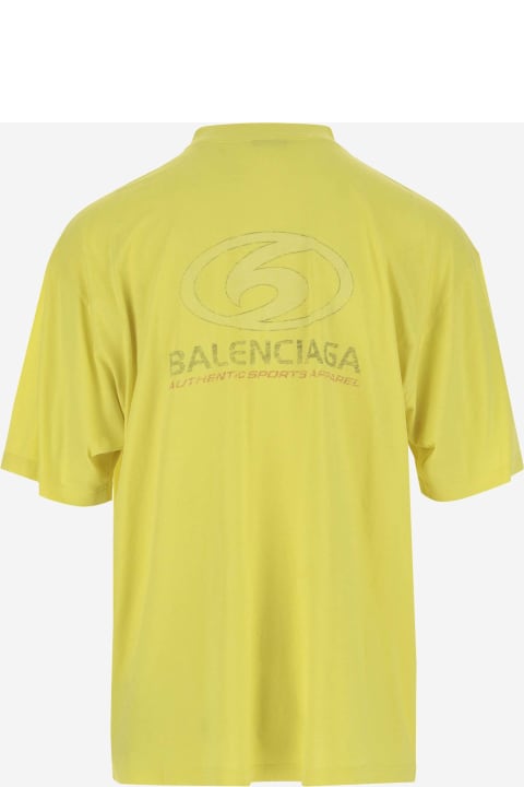 Topwear for Men Balenciaga Cotton Surfer T-shirt With Logo