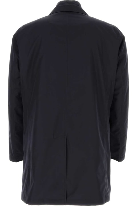 Herno Coats & Jackets for Men Herno Navy Blue Polyester Raincoat