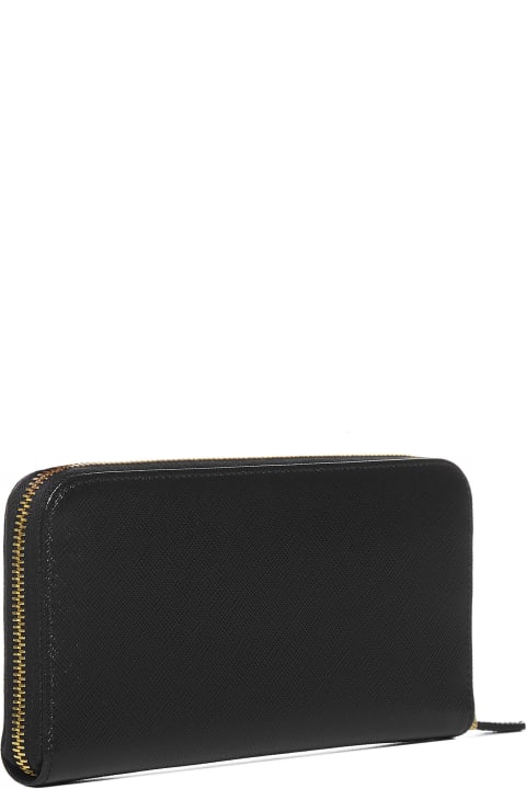 Prada Saffiano Leather Zip Around Wallet | italist
