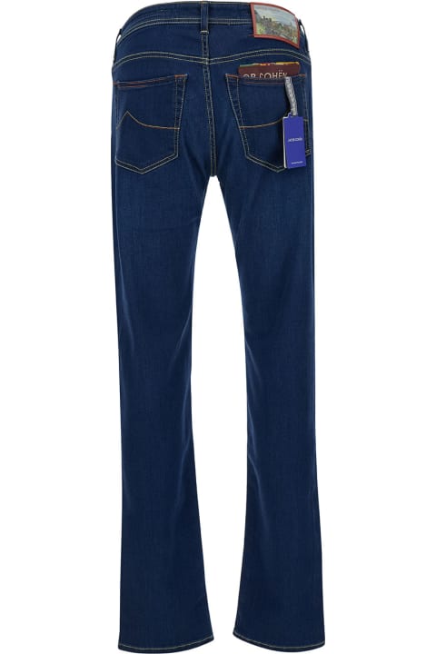 Jacob Cohen Clothing for Men Jacob Cohen Blue Slim Jeans In Mixed Cotton Man