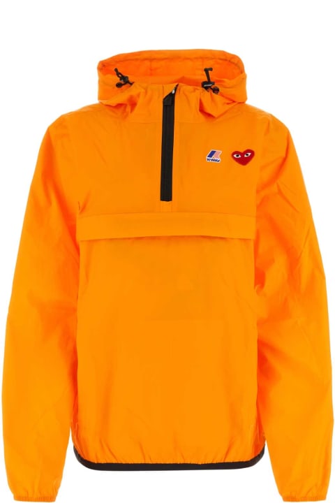 Comme des Garçons Play Clothing for Women Comme des Garçons Play Fluo Orange Nylon K-way