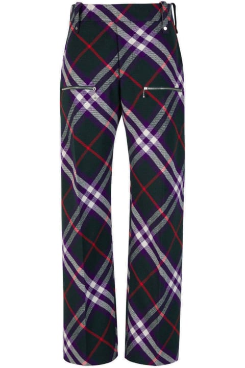 Burberry Pants for Men Burberry Plaid-check Straight-leg Trousers