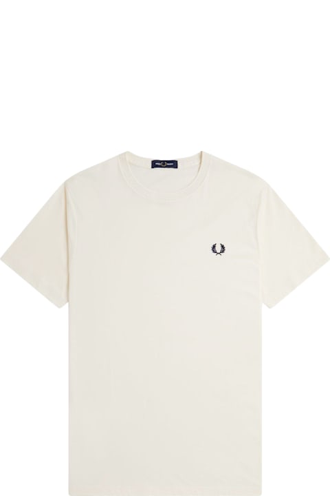Fred Perry لـ Kids Fred Perry Cotton T-shirt With Logo Embroidery