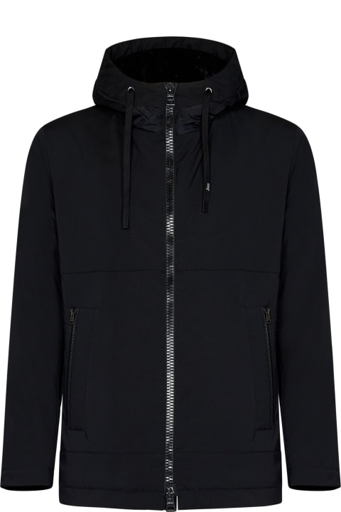 Herno Coats & Jackets for Men Herno Drawstring Hood Zipped Jacket