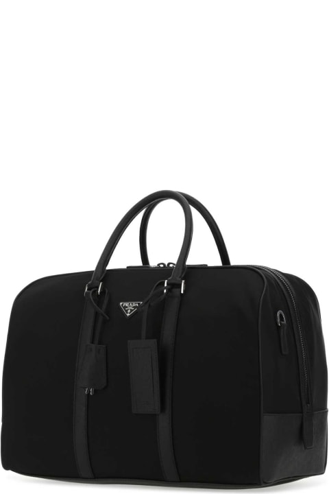 Investment Bags for Men Prada Black Nylon Travel Bag