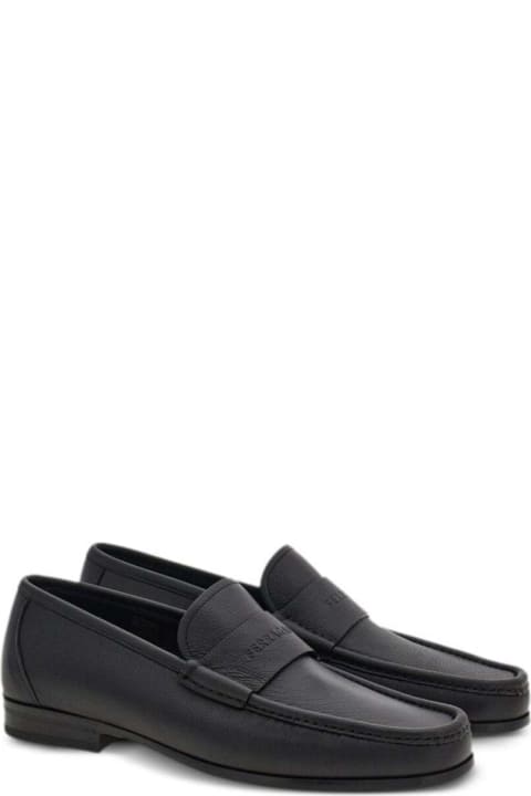 Ferragamo Loafers & Boat Shoes for Women Ferragamo Black Loafer With Logo In Leather Man