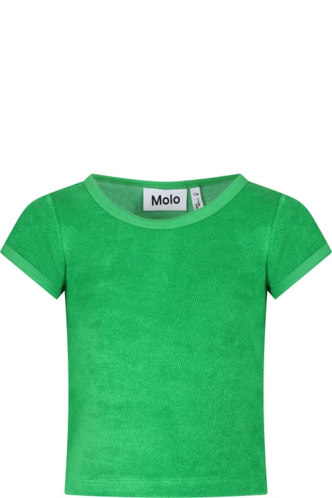 ガールズ MoloのTシャツ＆ポロシャツ Molo Green T-shirt For Girl
