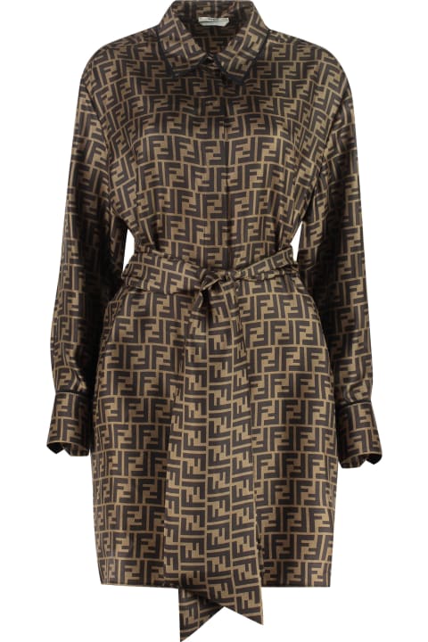 Fashion for Women Fendi Fendi Silk Shirtdress
